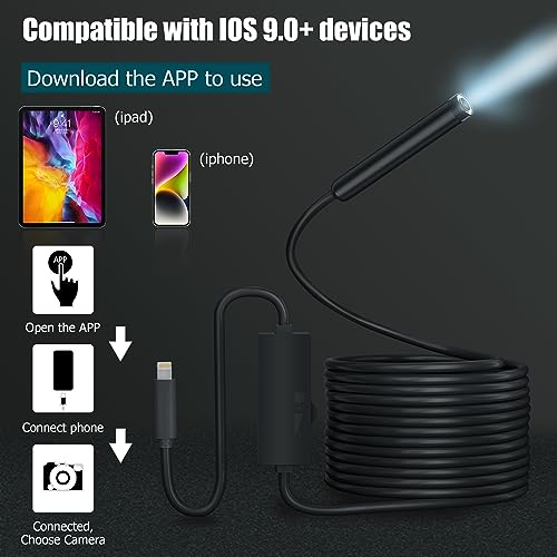 Kansmart iPhone Endoscope Camera: 1920p HD Borescope