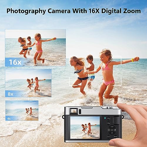 Compact 4K Autofocus Camera with 48MP, 16X Zoom