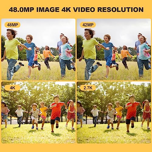 Compact 4K Digital Camera: 48MP Video Vlogging YouTube