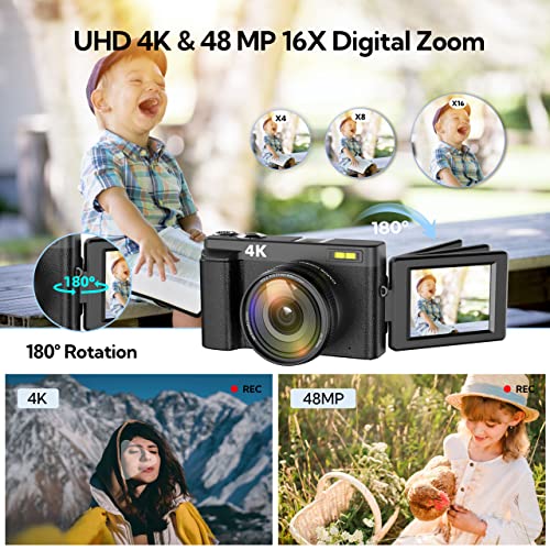 48MP 4K Digital Camera - Perfect for Vlogging