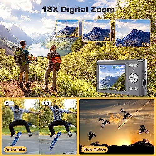 Compact 4K Digital Camera: 48MP Video Vlogging YouTube