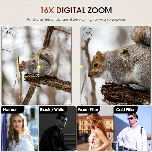4K Digital Camera with Autofocus, 48MP, Vlogging
