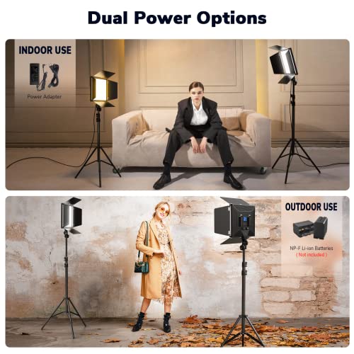 D50 Photography Lighting Kit - 2-Pack LED Video Lights
