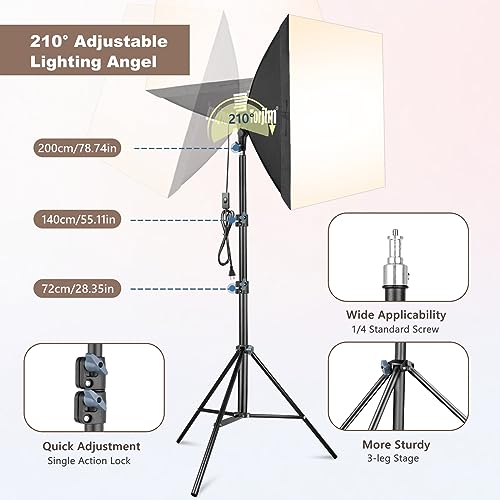 Torjim Softbox Lighting Kit: Professional Studio Photography Gear