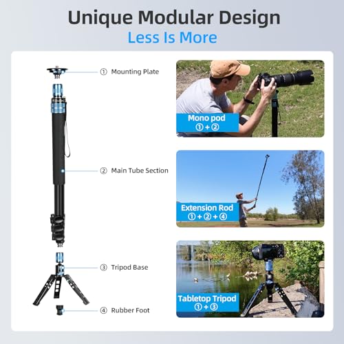 SIRUI AM-404FL Camera Monopod: Lightweight, 360° Panorama