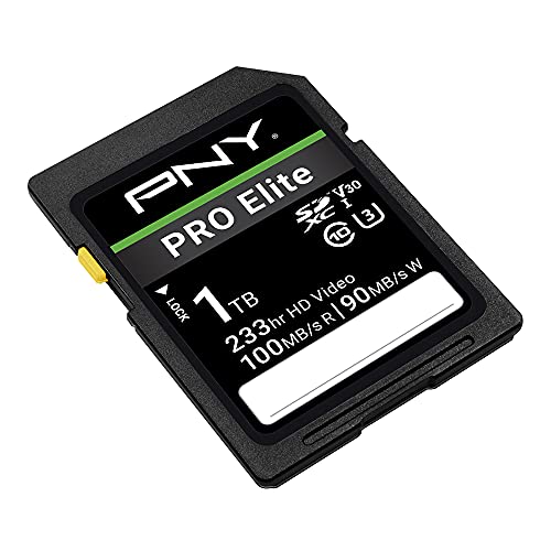 PNY 1TB PRO Elite SDXC Memory Card - 100MB/s