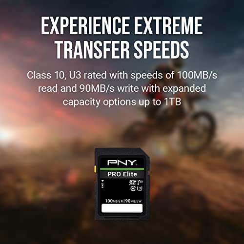 PNY 1TB PRO Elite SDXC Memory Card - 100MB/s