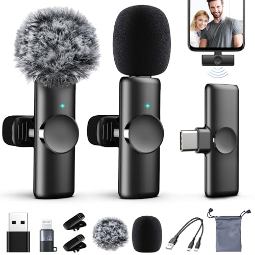 Wireless Lavalier Microphone Set for All Devices