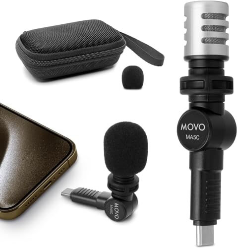 Movo USB-C Microphone for iPhone 15 & Vlogging