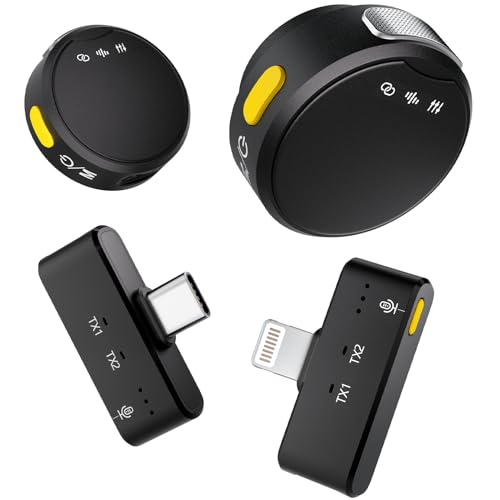 Mini Wireless Lavalier Microphone with Noise Cancellation