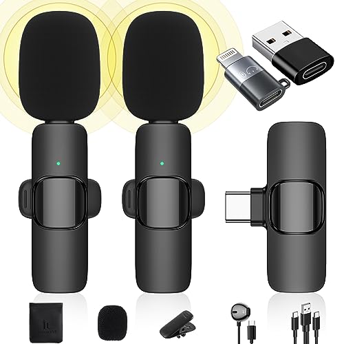 Dual Wireless Lavalier Microphone for Video Recording