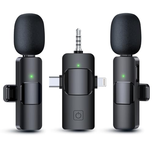 3-in-1 Wireless Microphone for iPhone, Android, Camera