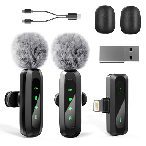 BILIWAL Wireless Lavalier Microphone for iPhone/iPad