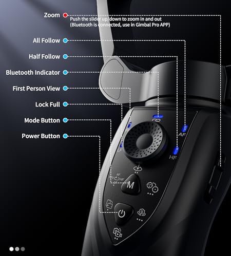 AI-Tracked 3-Axis Foldable Smartphone Gimbal Stabilizer