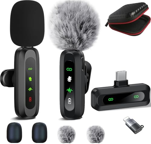 ABYLFE Wireless Lavalier Microphone for Creators, 2-Pack