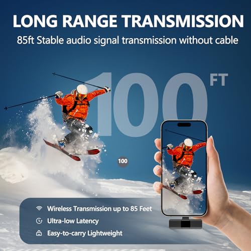 BAXS Wireless Lavalier Microphone for iPhone & Vlogs