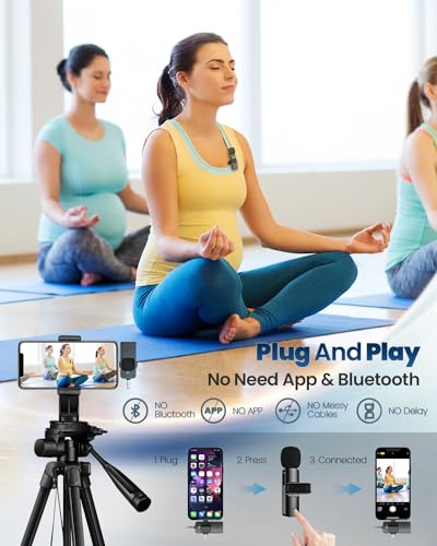 4-in-1 Wireless Lavalier Microphone for All Devices