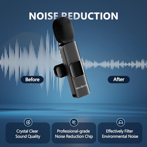 BAXS Wireless Lavalier Microphone for iPhone & Vlogs