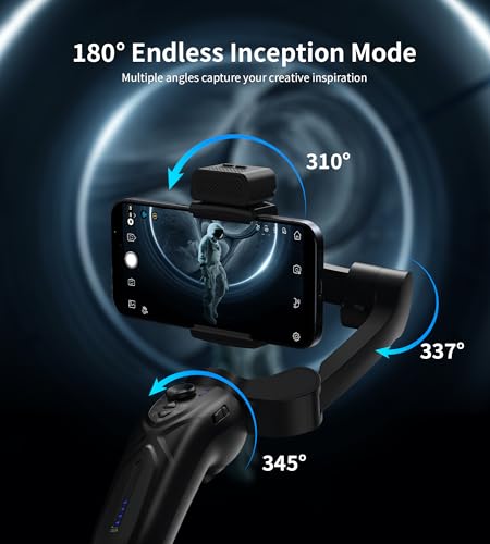 AI-Tracked 3-Axis Foldable Smartphone Gimbal Stabilizer