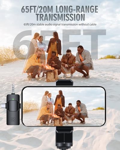 3-in-1 Wireless Microphone for iPhone, Android, Camera