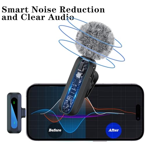 ABYLFE Wireless Lavalier Microphone for Creators, 2-Pack