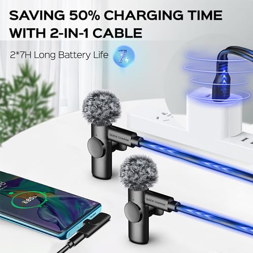 Wireless Lavalier Microphone Set for All Devices