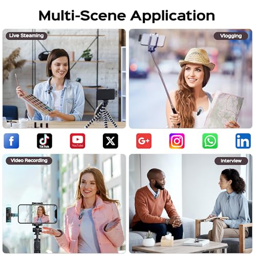 Wireless Lavalier Microphone Set for All Devices