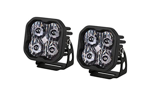3in White LED Sport Pod Pair with Amber Backlight