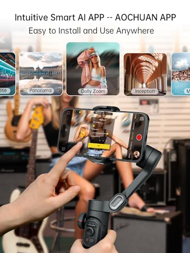 AOCHUAN 3-Axis Foldable Smartphone Gimbal Stabilizer