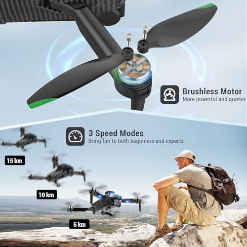 4K Camera Foldable Mini Drones - Adjustable Lens