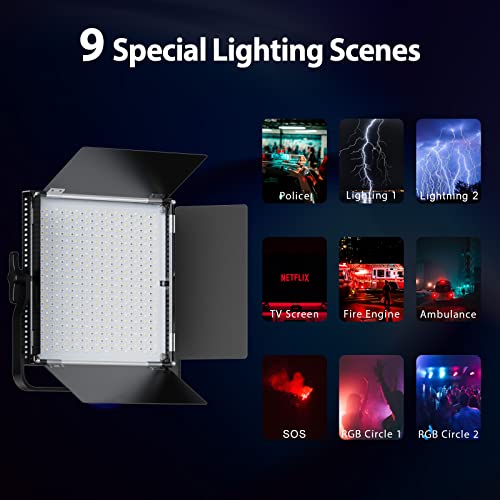 Pixel K80: APP-Controlled RGB Video Lighting, CRI 97+