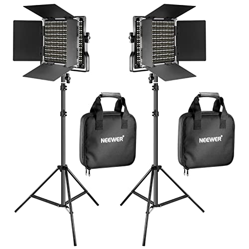 Bi-Color LED Video Light Kit with Stand