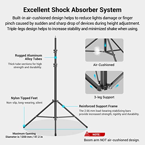 Adjustable Aluminum Light Stand for Photo Gear