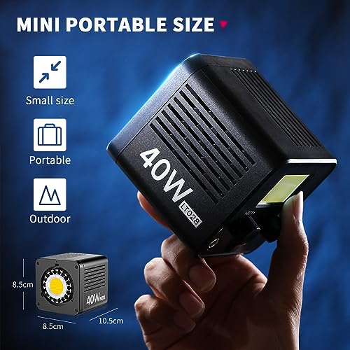 40W Portable LED Video Light with 3400mAh Battery