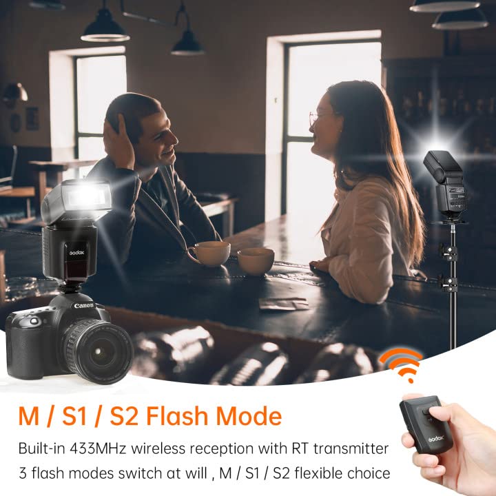 Wireless Camera Flash with RT Transmitter, Speedlight Compatible