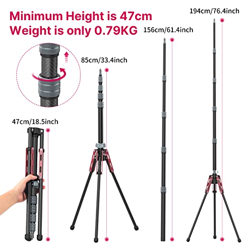 ULANZI Carbon Fiber Light Stand: Photography Tripod