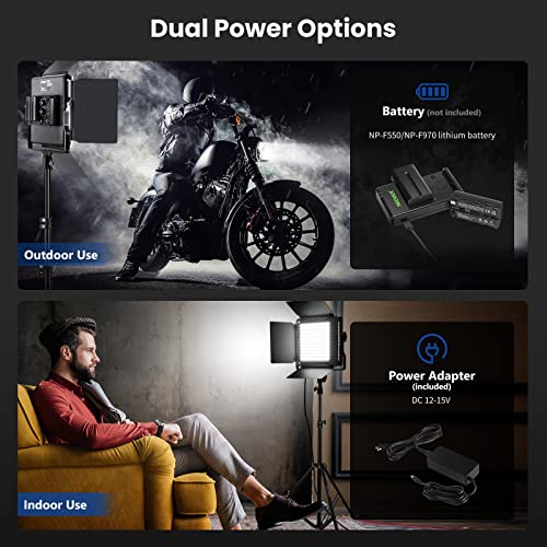 Bi-Color LED Video Light Kit with Stand