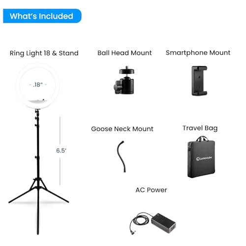 Lume Cube LED Ring Light with Stand and Phone Holder