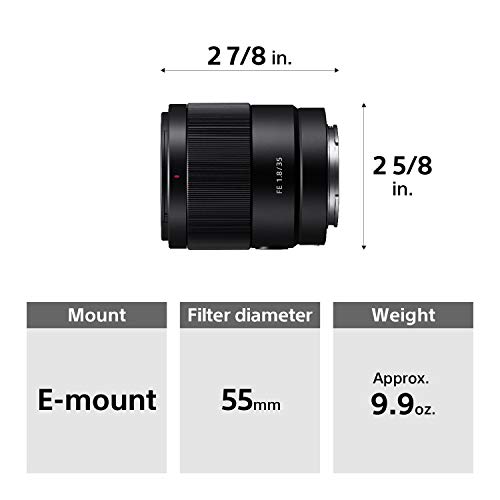 Sony FE 35mm F1.8 Prime Lens (SEL35F18F)