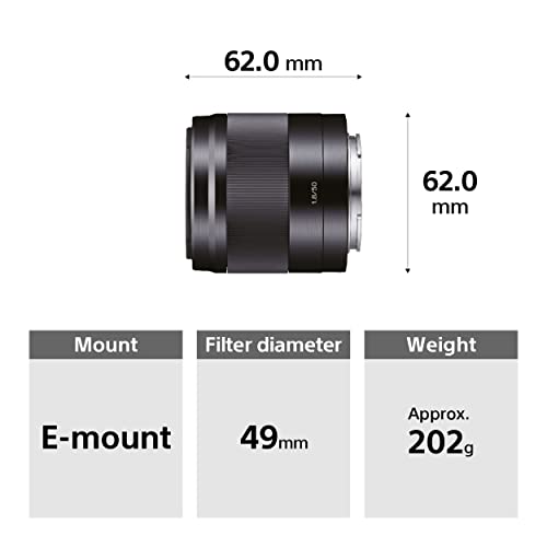 Sony 50mm F1.8 OSS Portrait Lens - Black