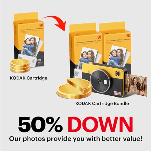 KODAK Mini Shot 2 Retro 4PASS Camera Printer Bundle