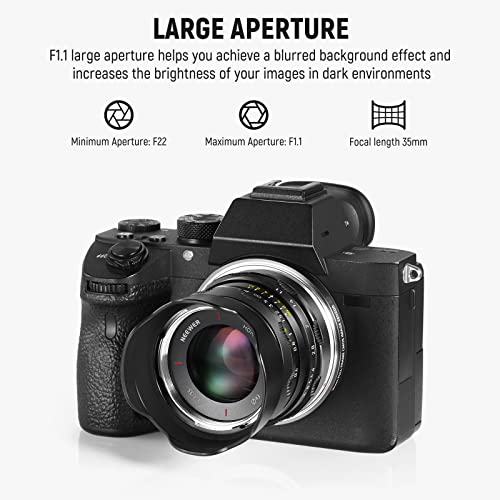 NEEWER 35mm f1.1 Prime Lens for Sony E Mount Cameras
