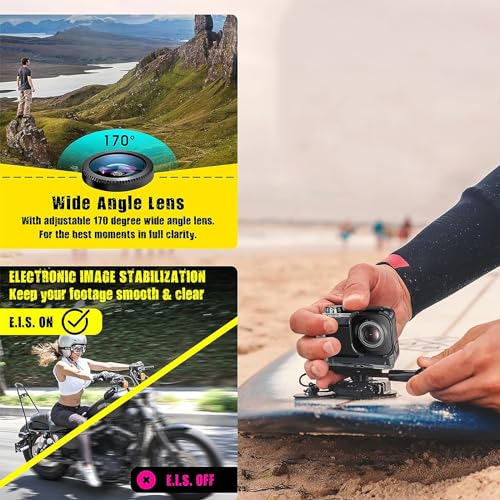 Ultra HD 4K Action Camera with External Microphone