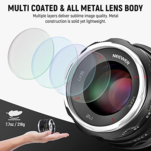 NEEWER 35mm f1.1 Prime Lens for Sony E Mount Cameras