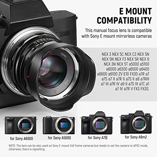 NEEWER 35mm f1.1 Prime Lens for Sony E Mount Cameras