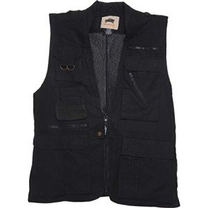 HUMVEE X-Large Black Cotton Safari Vest