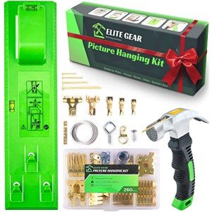 Complete Picture Hanging Kit with Hooks & Hammer