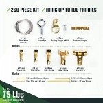Complete Picture Hanging Kit with Hooks & Hammer