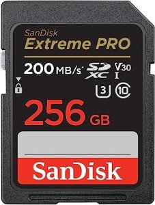 SanDisk 256GB Extreme PRO SDXC UHS-I Memory Card