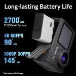 Ultra HD 4K Action Camera with External Microphone